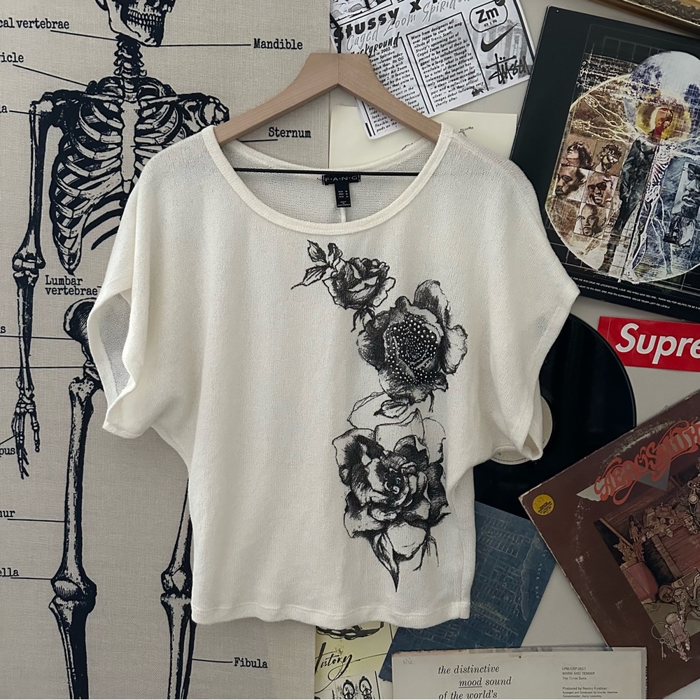 studded rose shirt